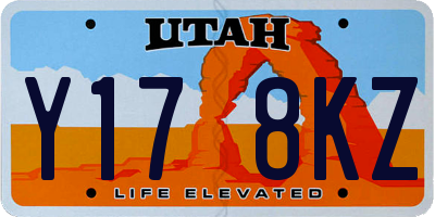 UT license plate Y178KZ