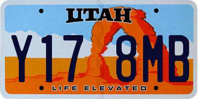 UT license plate Y178MB