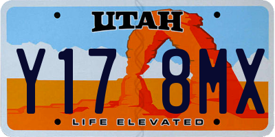 UT license plate Y178MX