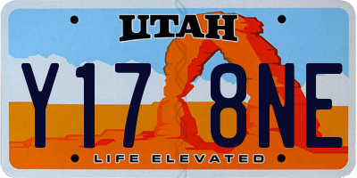 UT license plate Y178NE