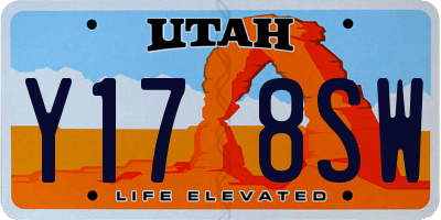 UT license plate Y178SW