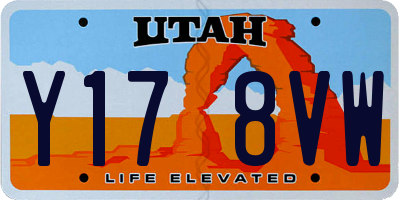 UT license plate Y178VW