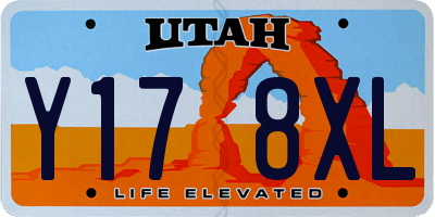 UT license plate Y178XL
