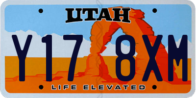 UT license plate Y178XM