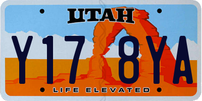 UT license plate Y178YA