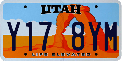 UT license plate Y178YM