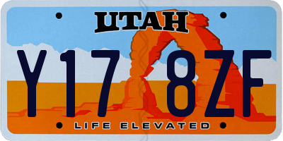UT license plate Y178ZF