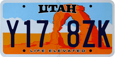 UT license plate Y178ZK