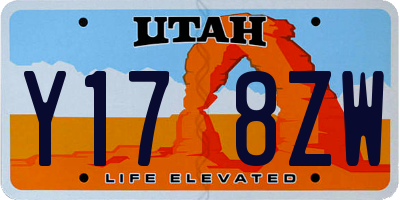 UT license plate Y178ZW