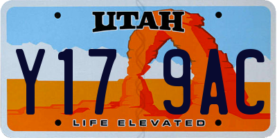 UT license plate Y179AC