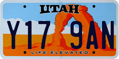 UT license plate Y179AN
