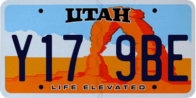 UT license plate Y179BE
