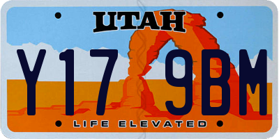 UT license plate Y179BM
