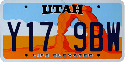 UT license plate Y179BW