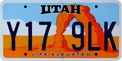 UT license plate Y179LK
