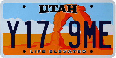 UT license plate Y179ME