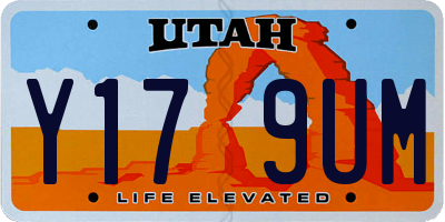 UT license plate Y179UM