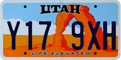UT license plate Y179XH