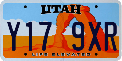 UT license plate Y179XR