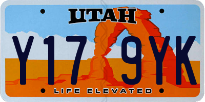 UT license plate Y179YK