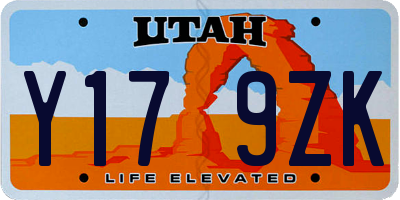 UT license plate Y179ZK