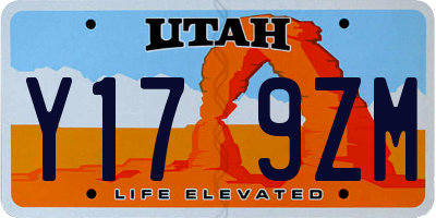UT license plate Y179ZM