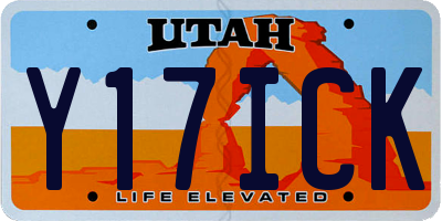 UT license plate Y17ICK