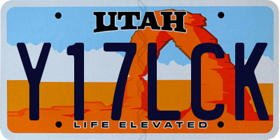 UT license plate Y17LCK