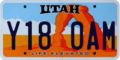 UT license plate Y180AM
