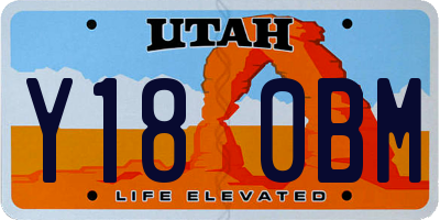 UT license plate Y180BM