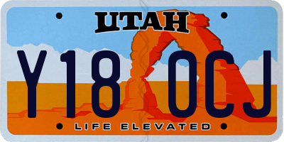 UT license plate Y180CJ