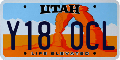 UT license plate Y180CL