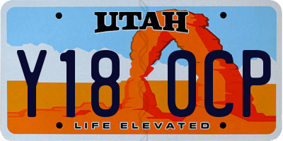 UT license plate Y180CP