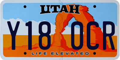 UT license plate Y180CR