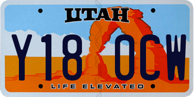 UT license plate Y180CW