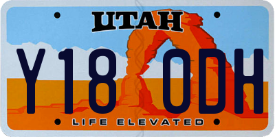 UT license plate Y180DH
