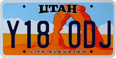 UT license plate Y180DJ