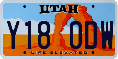 UT license plate Y180DW