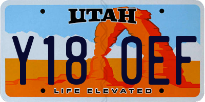UT license plate Y180EF
