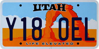 UT license plate Y180EL