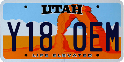 UT license plate Y180EM