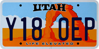 UT license plate Y180EP