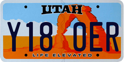 UT license plate Y180ER