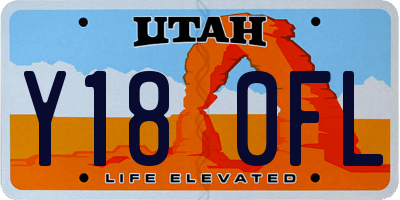 UT license plate Y180FL