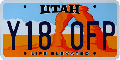 UT license plate Y180FP