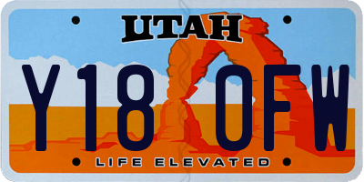 UT license plate Y180FW