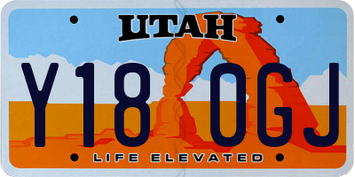 UT license plate Y180GJ