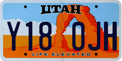 UT license plate Y180JH