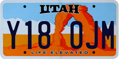 UT license plate Y180JM