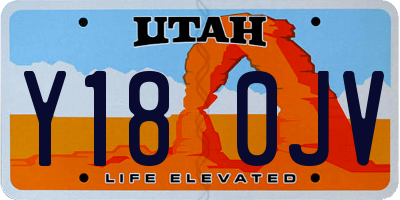 UT license plate Y180JV